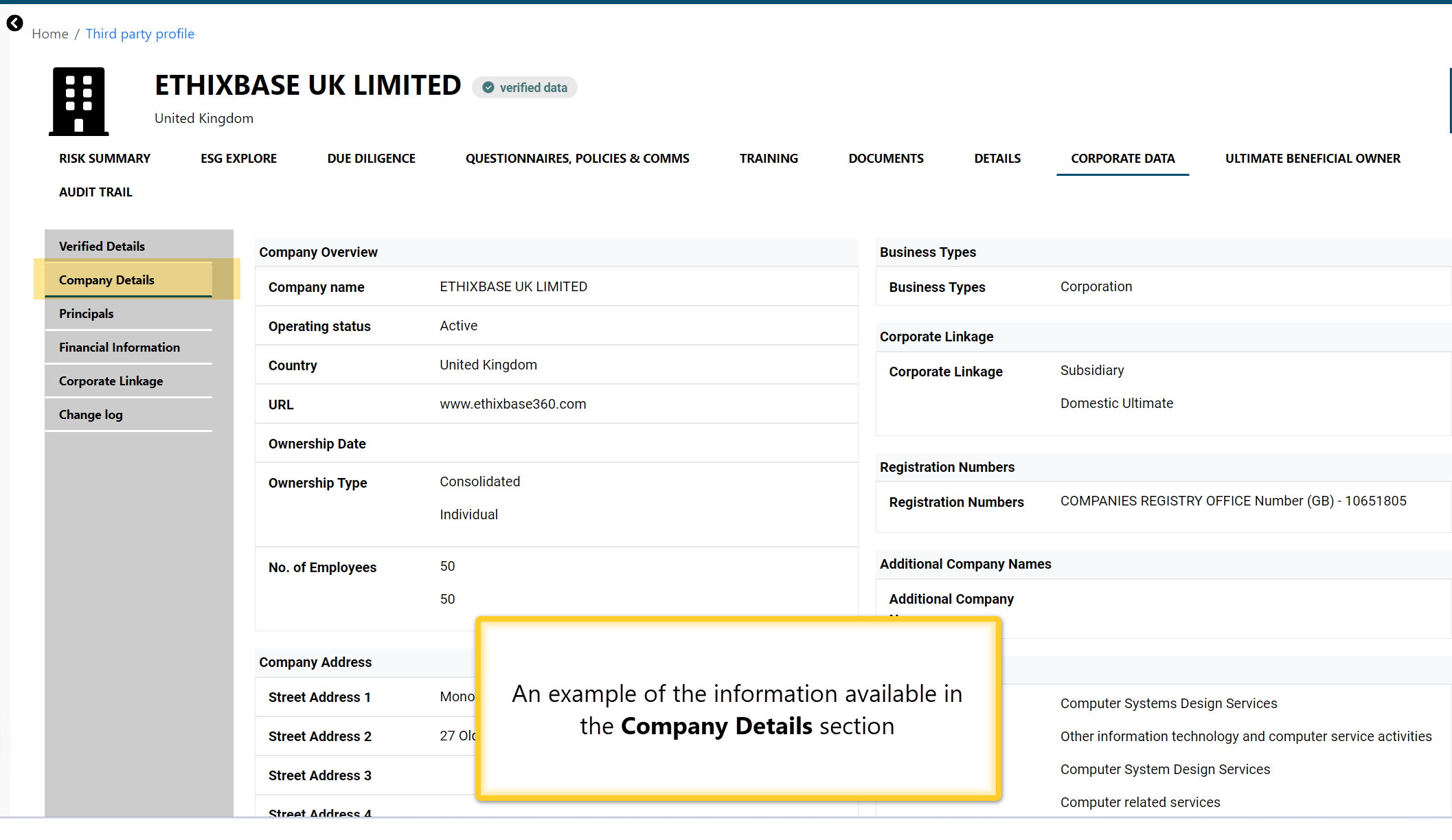 Company information provided by PCD